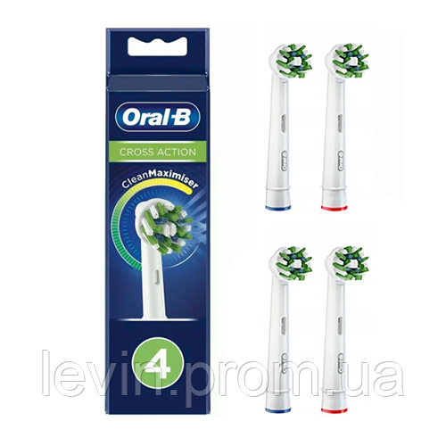 Насадки на зубні щітки Oral B Cross Action Maximiser EB50RB (4 шт.) змінна насадка орал би для електрощітки