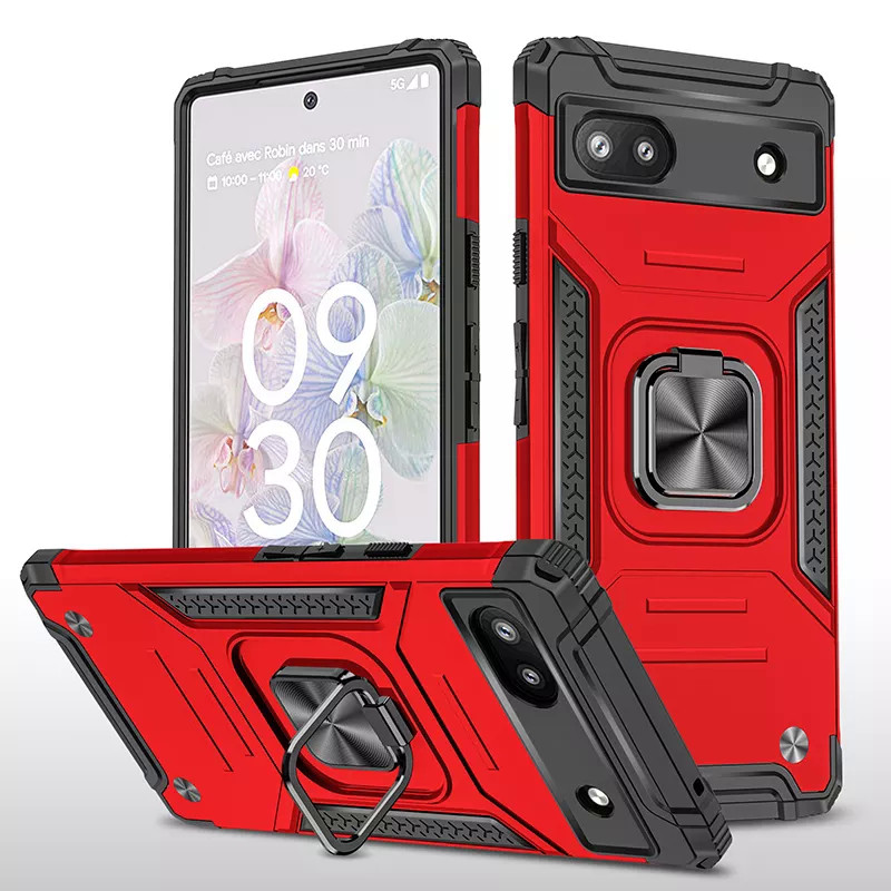Протиударний чохол із підставкою для Pixel 6a червоний бампер