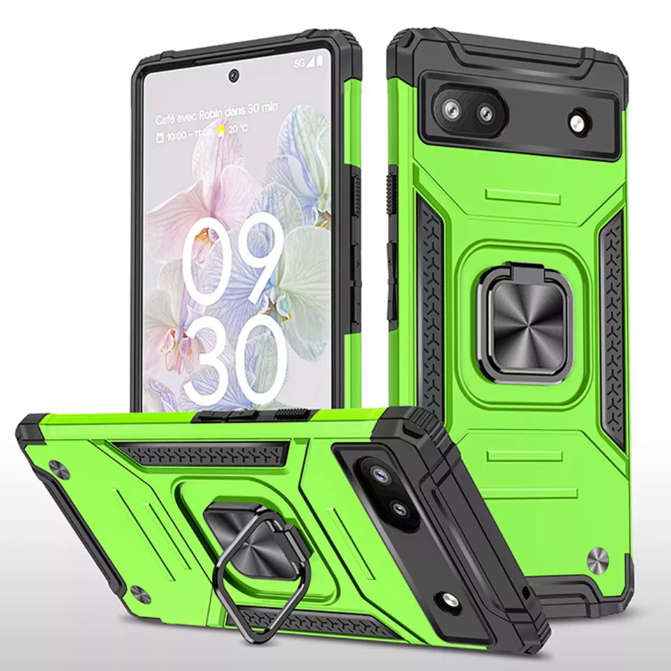 Протиударний чохол із підставкою для Pixel 6a салатовий бампер