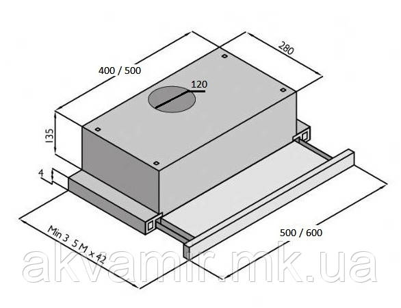 Вытяжка для кухни Fabiano Slim 50 Inox - фото 8 - id-p270504410