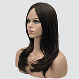 Довга перука з проділом на сітці Whiskey Lace колір темний горіх, фото 2