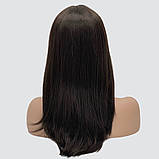 Довга перука з проділом на сітці Whiskey Lace колір темний горіх, фото 3