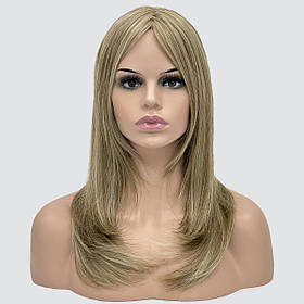 Довга перука з проділом на сітці Whiskey Lace колір світло-русявий з меліруванням