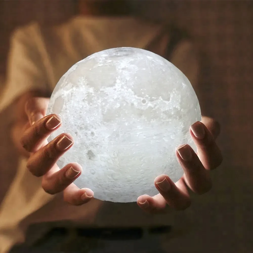 Настільний 3D Світильник-нічник Magic Moon Light Lamp, фото 1