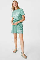Женские шорты, размер XL, цвет зеленый