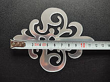 Акрилові дзеркальні наклейки Орнамент 12 х 9,5 см 10 шт набор Б153, фото 4