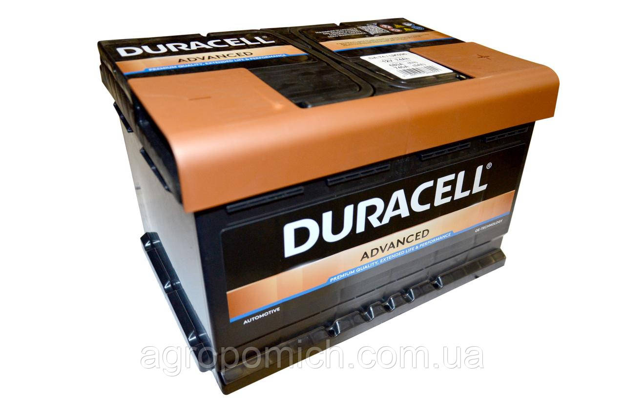 Акумулятор автомобільний 74Ah (-/+) Duracell Advanced АКБ 278x175x190 DA 74H