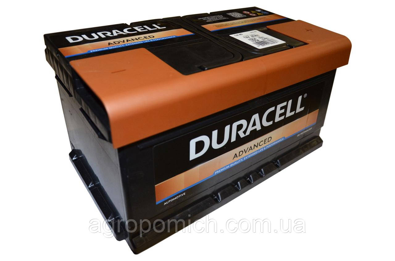Акумулятор автомобільний 80Ah (-/+) Duracell Advanced АКБ 315x175x175 DA 80