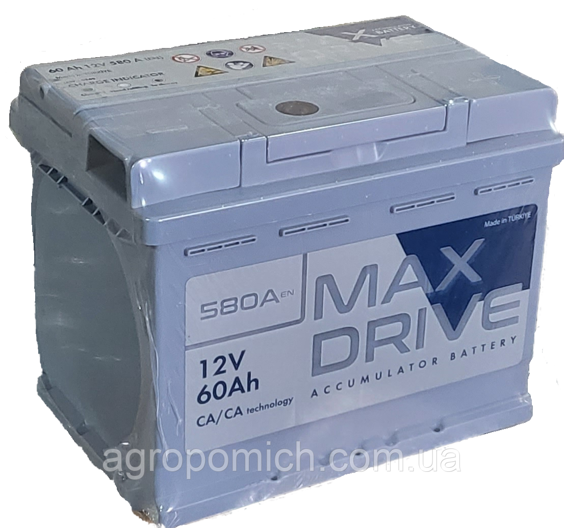Акумулятор автомобільний АКБ 60Аг MAX DRIVE SMF (-/+) EN580 242x175x190