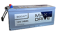 Аккумулятор автомобильный 140Аг MAX DRIVE SMF (+/-) EN900 513х189х214