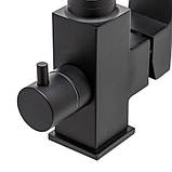 Змішувач для кухні на дві води WEZER PRO4C-02-BLACK, нержавіюча сталь, чорний, фото 3