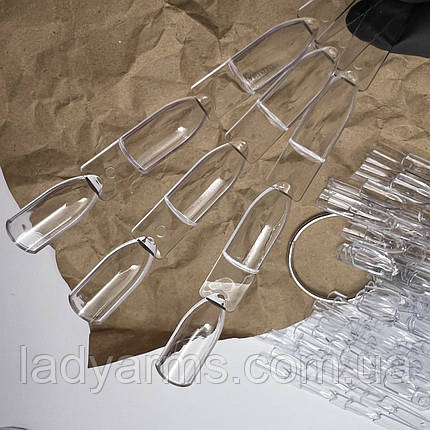 019 ПО 3 ЗРАЗКА. ПРОЗОРІ тіпси-віяло на кільці Lady Arms, фото 1