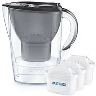 Brita Фільтр-глечик Marella + 3 картриджа 2.4 л (1.4 л очищеної води), графіт