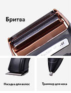 Багатофункціональний набір для стрижки тример 3 в 1 Gemei GM-595, фото 4
