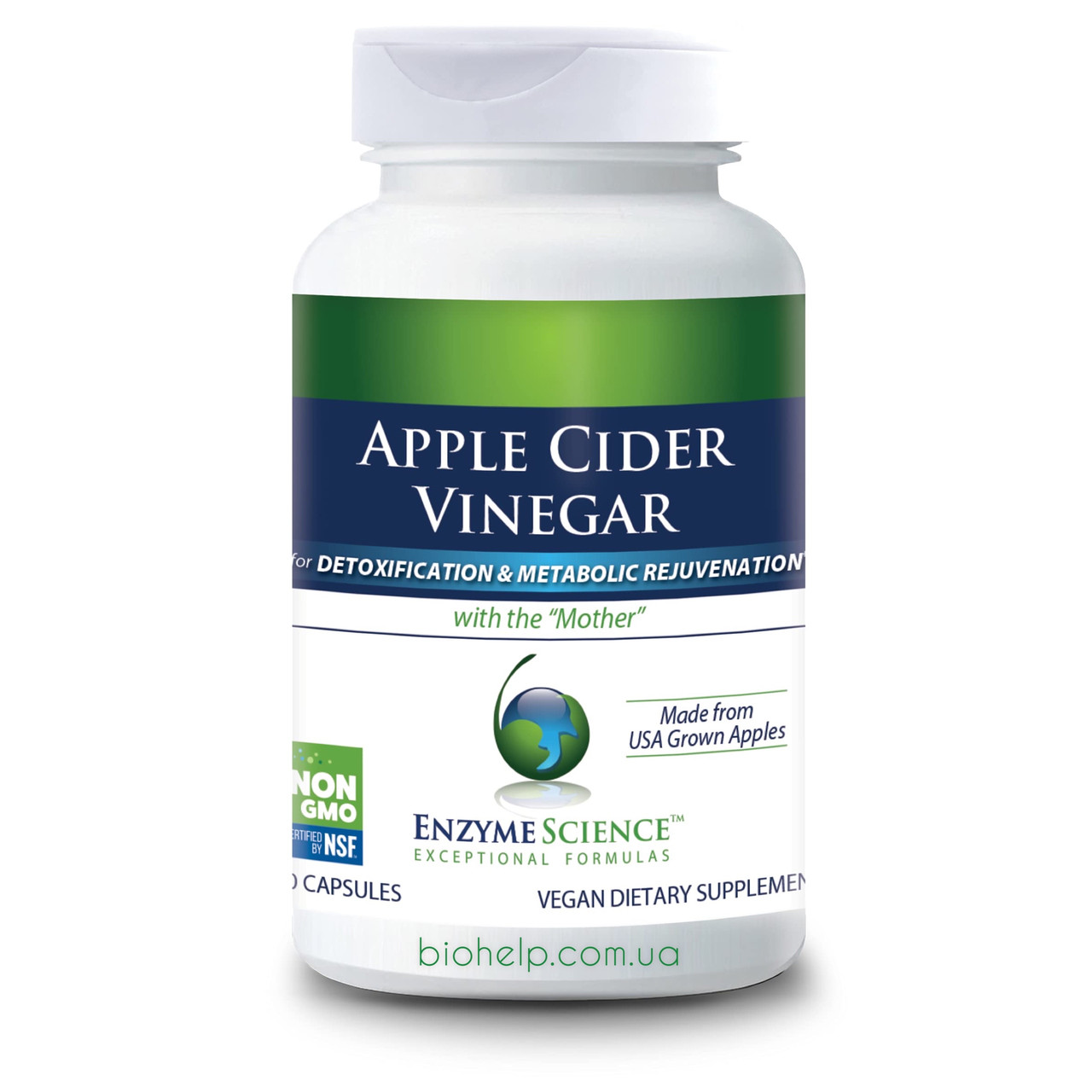 Enzyme Science Apple Cider Vinegar / Яблучний оцет для здорового травлення 60 капсул BX457