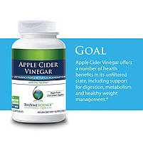 Enzyme Science Apple Cider Vinegar / Яблучний оцет для здорового травлення 60 капсул BX457, фото 5