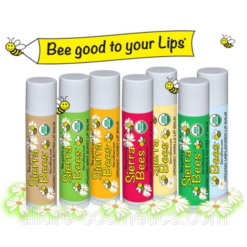 Органічні бальзами для губ Sierra Bees Organic Lip Balm 1 шт. в асортименті