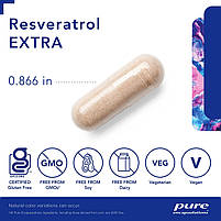 Ресвератрол Екстра, Resveratrol EXTRA, Pure Encapsulations, 60 капсул BX748, фото 4