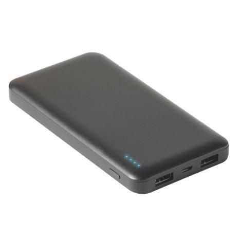 Повербанк Vivanco Powerbank Slim Series 10.000 mAh / 37Wh, Колір: Black