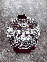 Новорічний светр "Домік" з горлом (+ великі розміри), фото 2