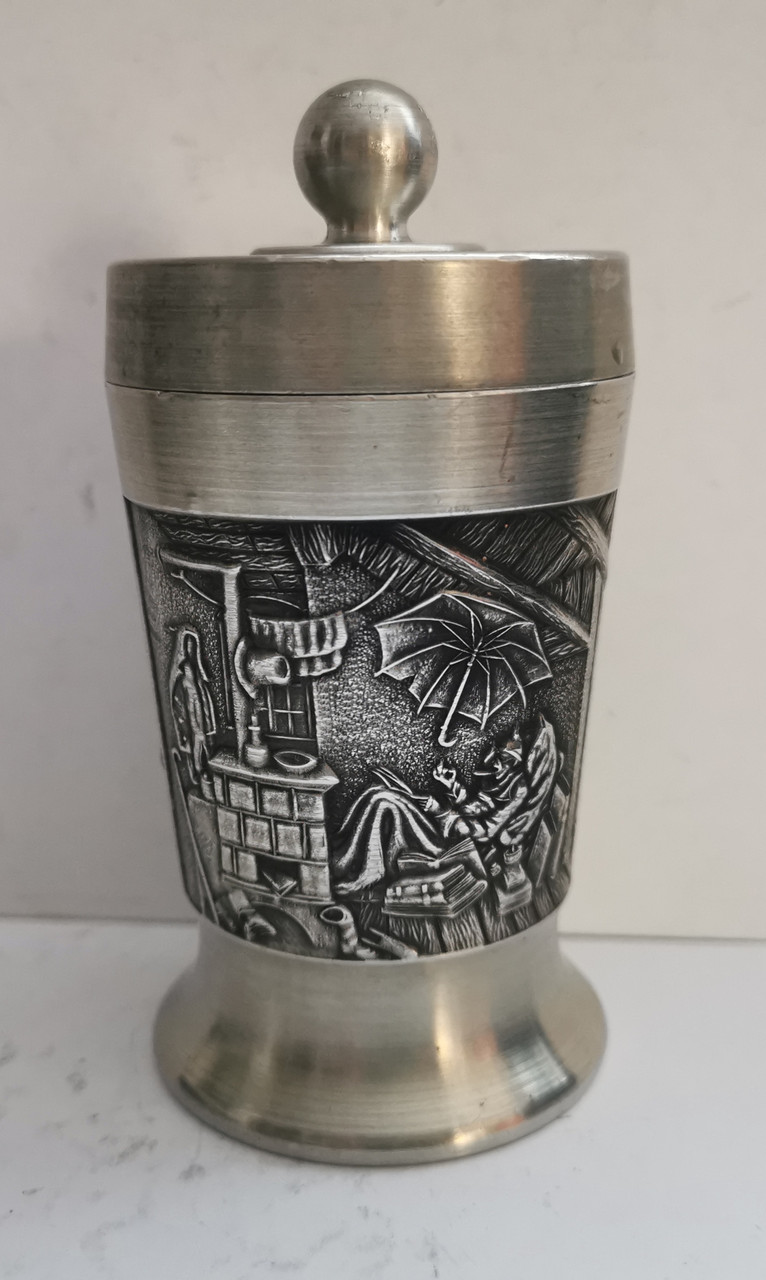 Олов'яний Стакан/місткість із кришкою Безтурботне життя, фото 1