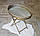 Кавовий столик-піднос із металу золотого кольору зі скляною стільницею Гранд Презент 81149, фото 2