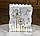 Ваза Кульбаба біла - золоті квіти полістоун 18 см Гранд Презент СП516-2, фото 2
