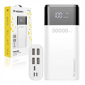 Портативний зарядний пристрій Power Bank Wozinsky WPB-001WE, 30000 мА·год