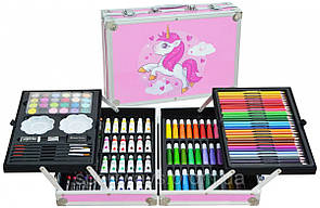 Набір для творчості та малювання Unicorn 144 предмети в кейсі Арт.SG21255