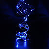 Гірлянда кінський хвіст 200 LED синій колір 10 ниток по 2 метри дроту працює від мережі гірлянда дріт, фото 2