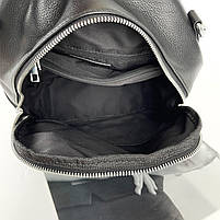Жіночий шкіряний міський міні рюкзак на два відділення Polina & Eiterou, фото 6