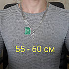 Комплект срібний чорнений ланцюжок бісмарк з хрестиком 925 проба, фото 6