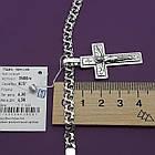 Комплект срібний чорнений ланцюжок бісмарк з хрестиком 925 проба, фото 7