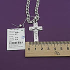 Комплект срібний чорнений ланцюжок бісмарк з хрестиком 925 проба, фото 8