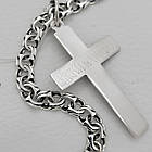 Чоловічий срібний комплект з розп'яттям на хрестику: Бісмарк 7 мм, чорніння (36.5 г, 925 проба), фото 3