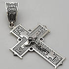 Чоловічий срібний комплект Бісмарк з чорнінням: ланцюжок 7 мм + хрестик (36 г, 925 проба), фото 6