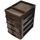 Міні комод на 4 шухляди "А4" коричневий, фото 4