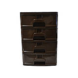 Міні комод на 4 шухляди "А4" коричневий, фото 5