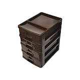 Міні комод на 4 шухляди "А4" коричневий, фото 6