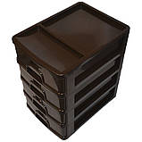 Міні комод на 4 шухляди "А4" коричневий, фото 7