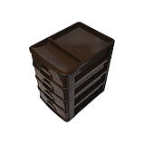 Міні комод на 4 шухляди "А4" коричневий, фото 2