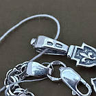 Комплект срібний чорнений ланцюжок бісмарк з фігурним хрестиком 925 проба, фото 9