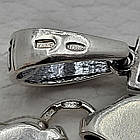 Комплект срібний чорнений ланцюжок бісмарк з хрестиком 925 проба, фото 10