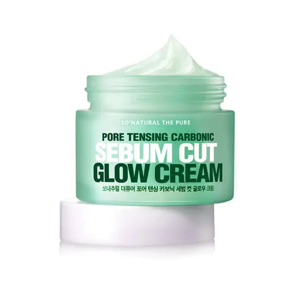 Зволожувальний крем для звуження пор SO NATURAL Pore Tensing Carbonic Sebum Cut Glow Cream