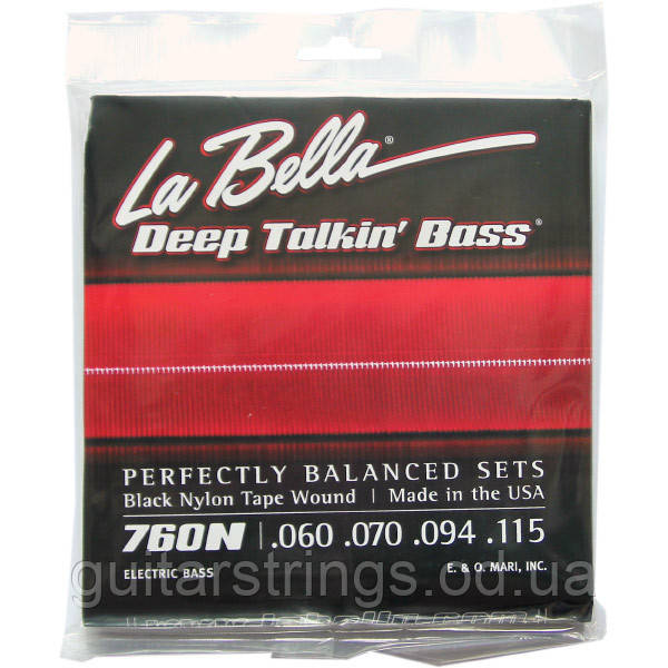 Струни La Bella Black Nylon Tape Wound Bass 760N стандартний 60-115