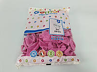 Воздушные шарики 12" (30 см) пастель розовый 100 шт Gemar (1 пачка) Надувные шары латексные для праздника