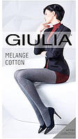 Колготи 200 ден бавовняні Giulia Melange Cotton 200 сірого кольору розміри 2 3 4 5, фото 4