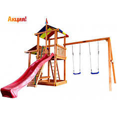 Дитячий майданчик для вулиці Пікнік з дерева з гойдалками (Київ)