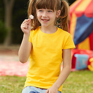 Жовта футболка для дівчаток (Комфорт)