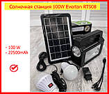 Сонячна станція батарея 100 W 22500 mAh Everton RT908, ліхтар сонняна станція прожектор power bank, фото 7